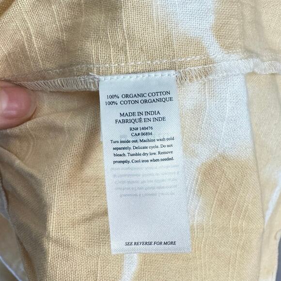 FAHERTY Vida Tie Dye Tiered Dress Maple Sugar Size Large EUC Organic Cotton $278 - Picture 10 of 10